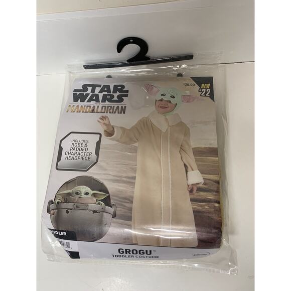 Disney Other - Star Wars The Mandalorian Child Baby Yoda GROGU Toddler Costume 3T-4T Disney